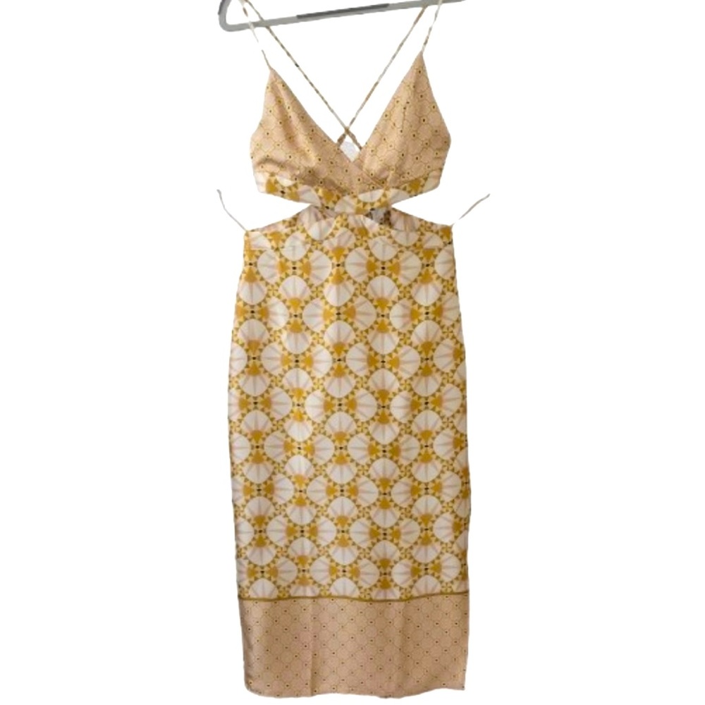 House Of Harlow 1960 Satin Cut Out Maxi Dress Medium